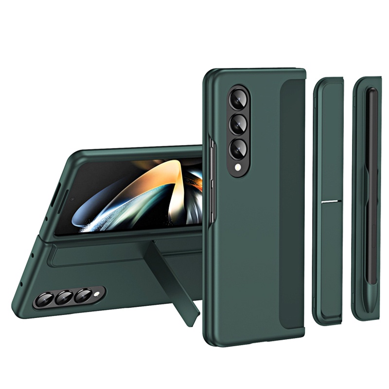 Para Samsung Galaxy Z Fold 4 3 Capa ELVEV Alta Qualidade PC 2 Em 1 Protetora Com Suporte Slot Caneta