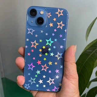Pelicula holografica traseira iPhone coração/estrela 7/8 xs max 11 12