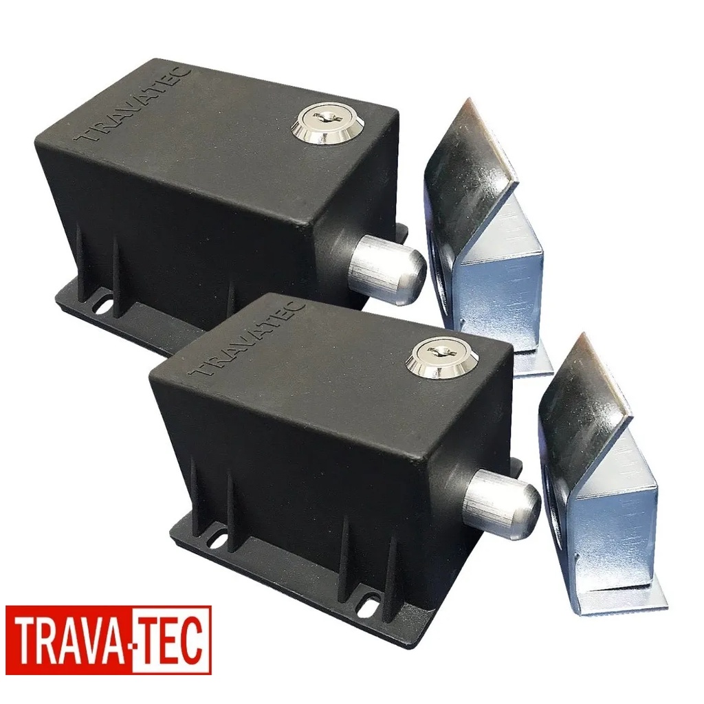 Kit 2 Travas Eletromagnéticas Travatec Te500 Com Chave