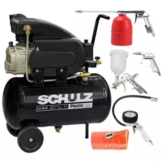 COMPRESSOR DE AR 8,5 PÉS PRATIC CSI 8,5/25L SCHULZ + KIT
