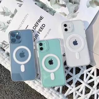 Capa Magsafe Transparente Para iphone16 15 14 13 12 11 X 7 8 Pro MAX