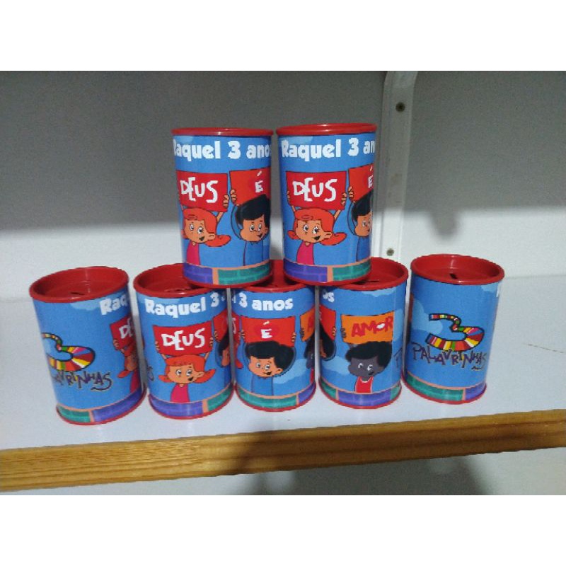 15 Lembrancinha Cofrinho Personalizado 3 Palavrinhas