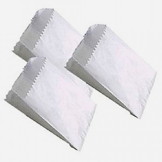 500 Sacos de Papel Branco. Embalagem de Papel Mono. Saquinho de Pipoca, Bijuterias, Lanches.