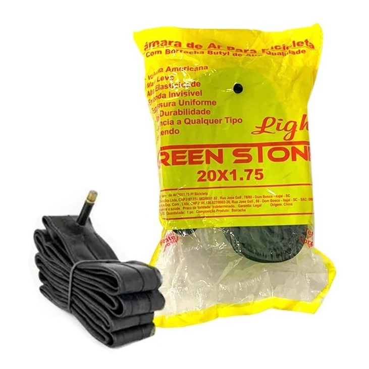 Camara Ar Bicicleta Aro 20x1.75 Bico Grosso Green Slone