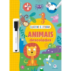 Livro Infantil Escreva e Apague - Animais descolados