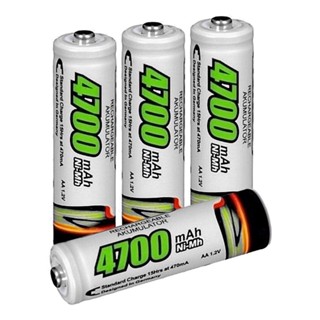 Pilha Recarregável Media Aa 4700mah Blister Cartela Com 4 Unidades