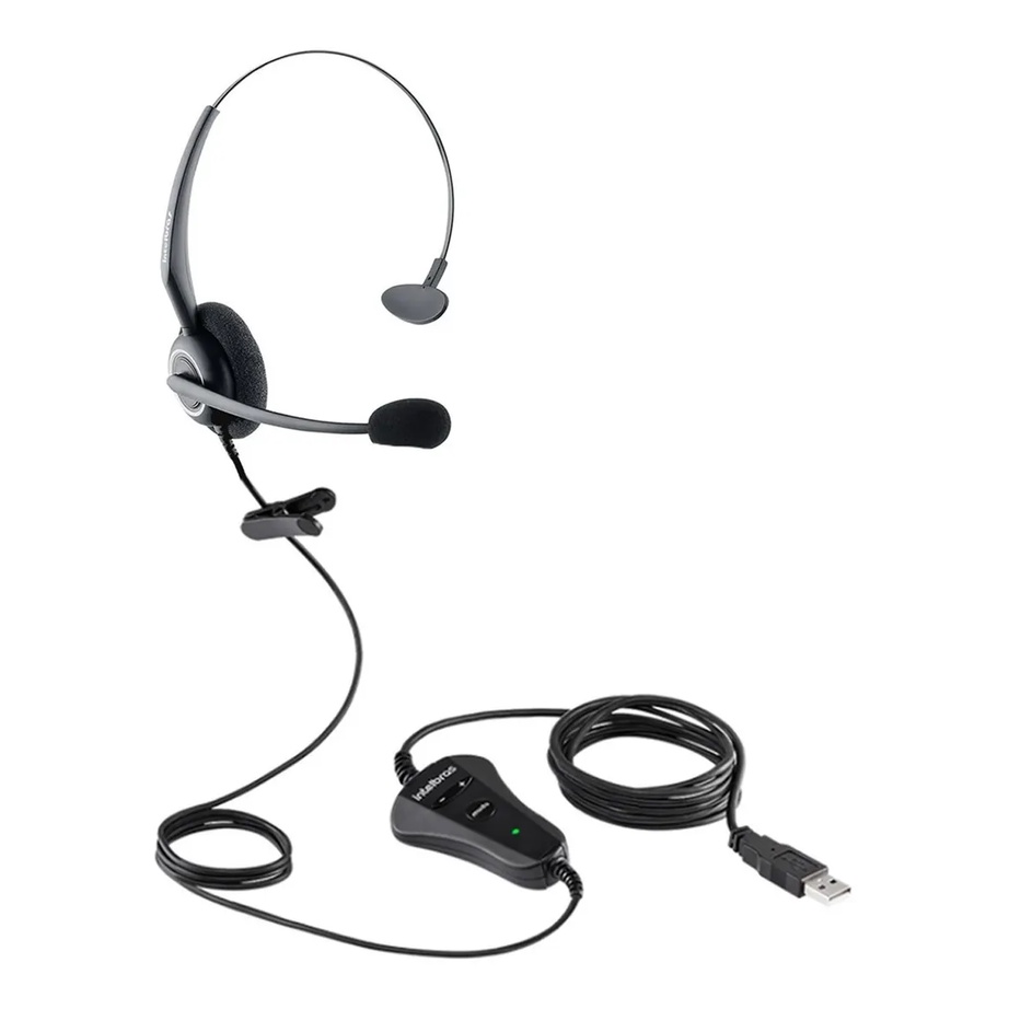 Headset Intelbras Chs 55 Monoauricular Icon Rj9 C/ Microfone ...