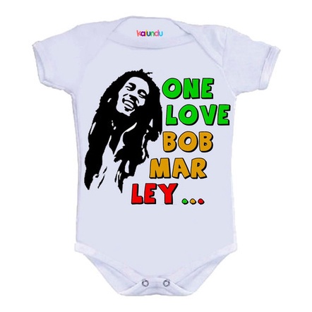 Body Bebê Divertido Frases Bob Marley One Love