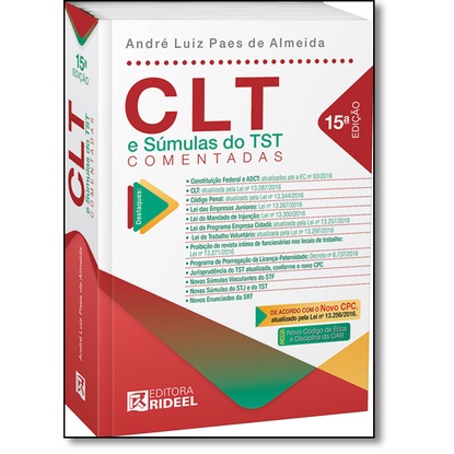Clt e Súmulas do Tst Comentadas