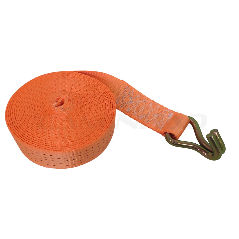 Cinta Carga Amarração 5 TON 9m 50mm Gancho J Laranja