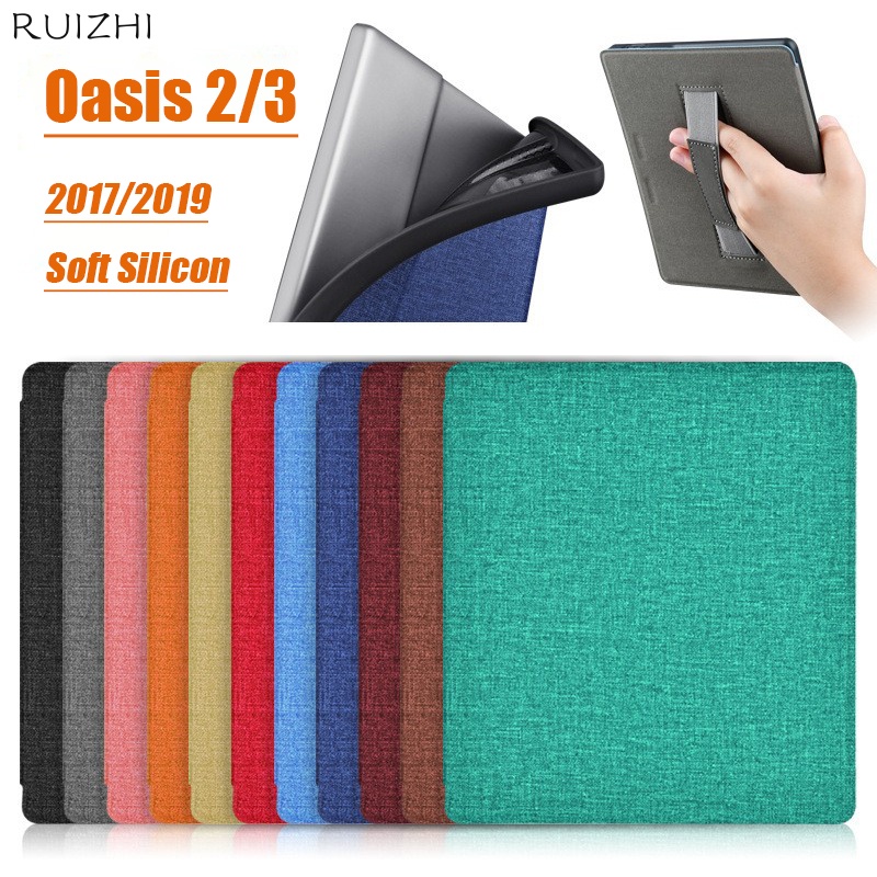 Capa Magnética De Silicone Para Todos Os Novos Kindle Oasis 9a Geração 10a 2/3 2017 2019 2021 Liberação 7 Polegadas Manga Desligamento Automático Do Sono