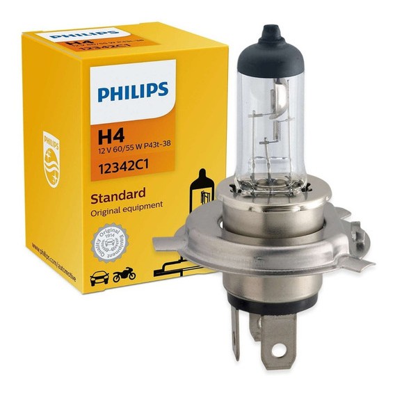 Lâmpada Philips Halógena Standard 55/60w 12v H4 Biodo , Seu Carro Merece o Melhor!!! - Miniatura 2