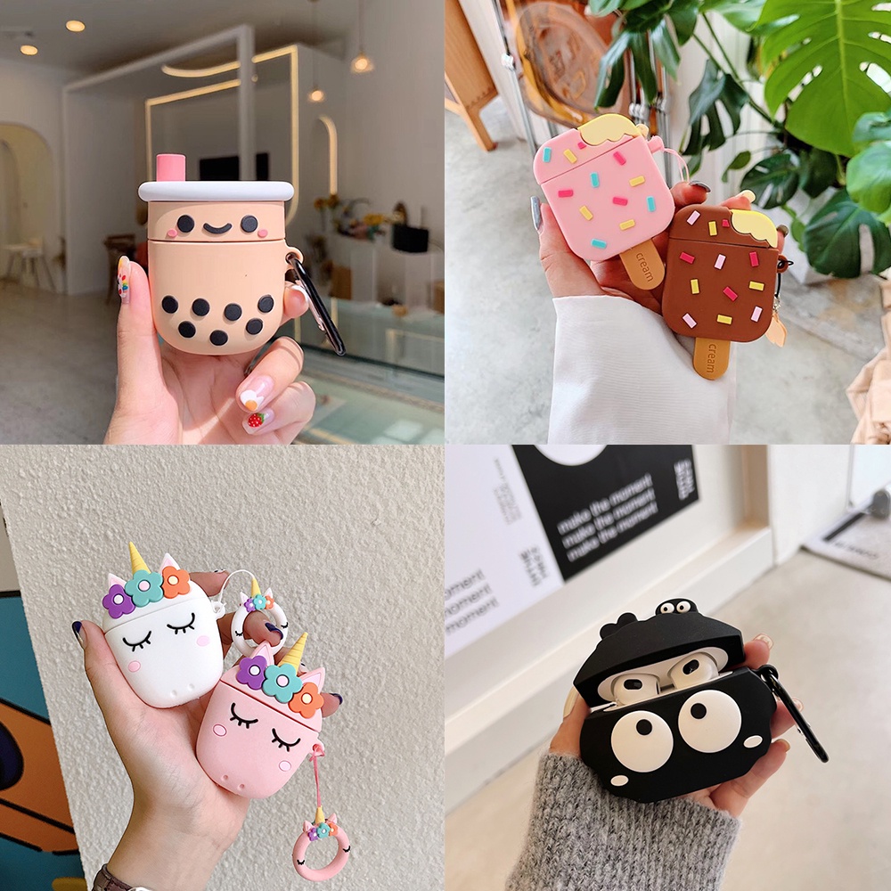 Capa De Desenho Animado 3D Bonito Para AirPods 1 For iPhone 17 16 15 14 13 12 11