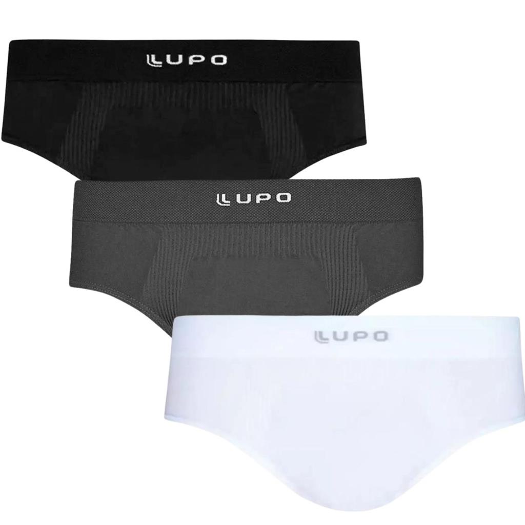 Kit 3 Cueca Masculina Slip Lupo Modal Sem Costura Adulto Original 681-001