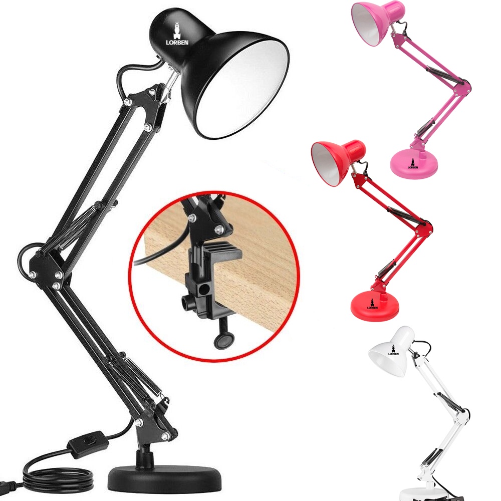 Luminária Pixar Lorben Abajur de Mesa  Articulada Garra e Base GT-6035