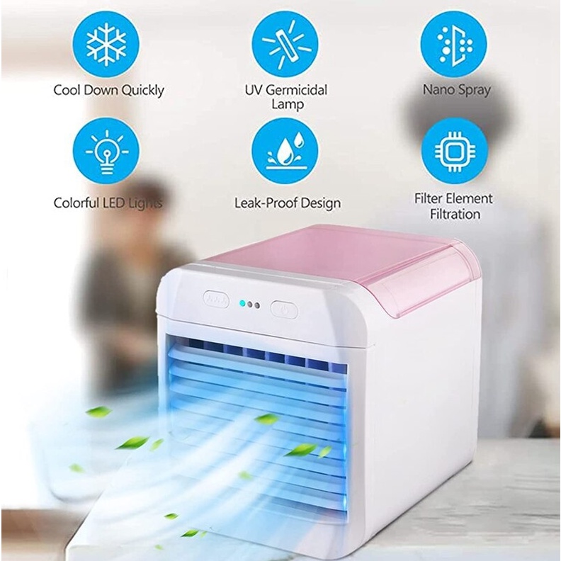 Mini Refrigerador De Mesa Portátil de Ar Com 3 Velocidades Escritório em Oferta na Shopee