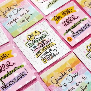Mini Cartão Frases Motivacionais, Cartão para Encomendas-40 unidades mistas
