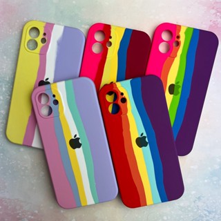 Capinha Arco íris Iphone 12 / Capa Case Forrada Aveludada (CF13)