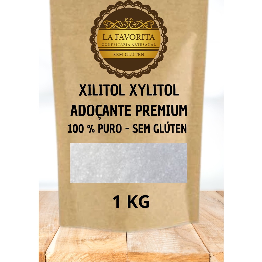 Xilitol Xylitol 1 KG Sem Glúten Premium Importado 100% Puro Adoçante Diet