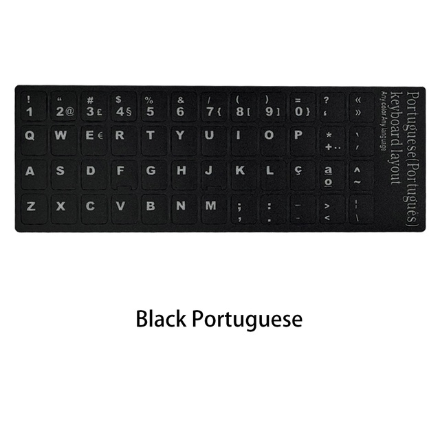 Adesivos De Teclado Português Letra Alfabeto De Adesivo De Layout Para Laptop Desktop PC - detalhe