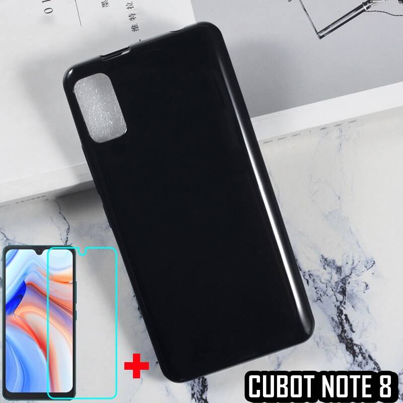 Kit 1 Capa de Silicone e 2 Películas de Vidro Temperado para Cubot Note 8 (Protetor de Tela) Duas Película