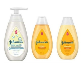 Kit Johnsons Recem Nascido  (sabonete Liquido, Shampoo, Condicionador c/ 200ml) em Oferta na Shopee