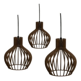 Kit 3 Luminária De Teto Modelo Veneza Gourmet Rústico Pendente em Oferta na Shopee