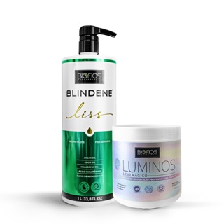 Dupla de Milhões - Progressiva Blindene Liss + Máscara Luminos Liso Mágico Biofios Profissional em Oferta na Shopee
