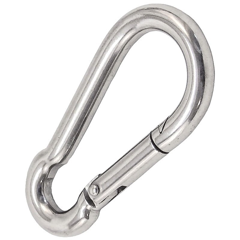Mosquetão Em Aço Inox 9 Mm Engate Rápido Carga Max 150 Kg