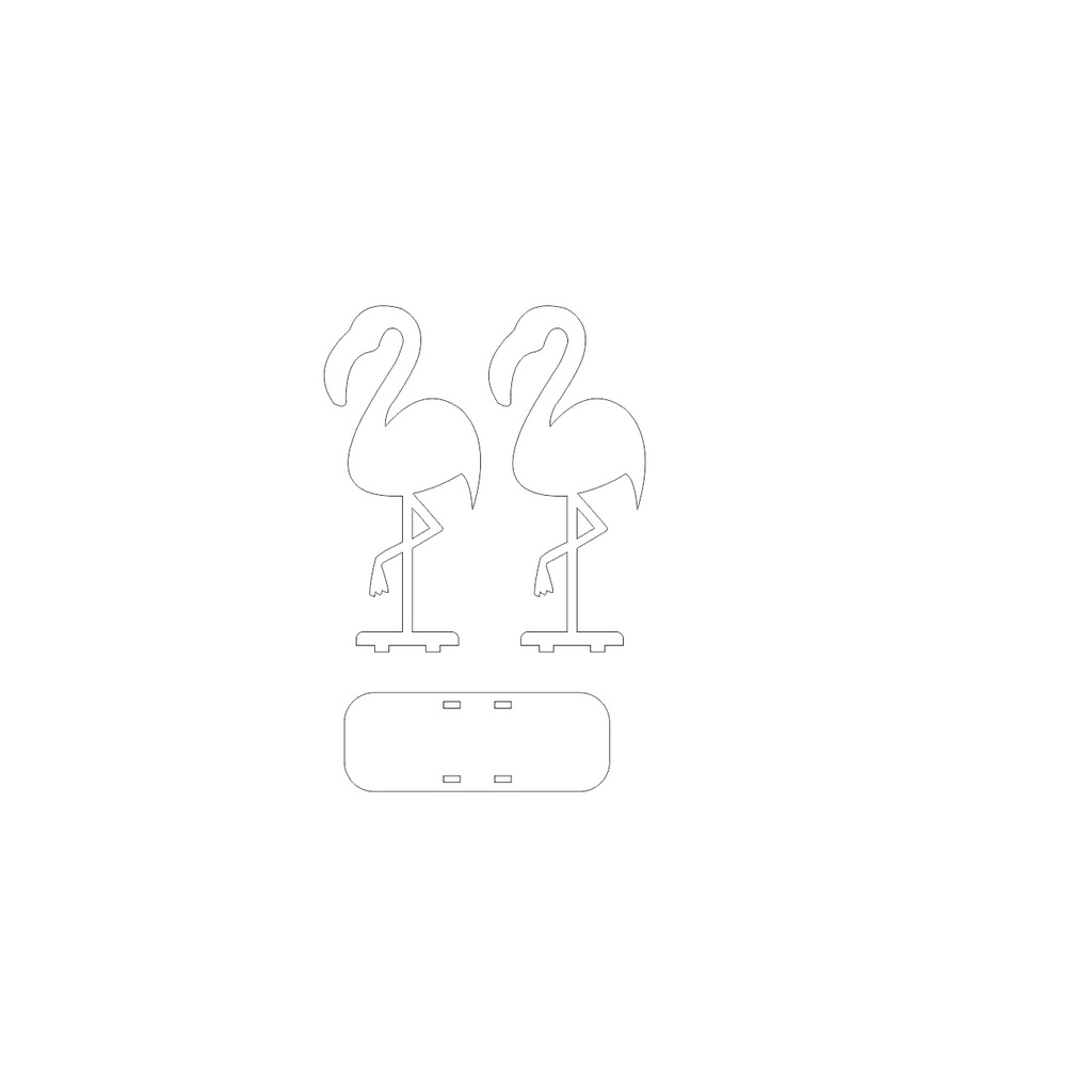 Kit 12 Centro de Mesa Porta Guardanapo Flamingo Mdf Festa 15cm