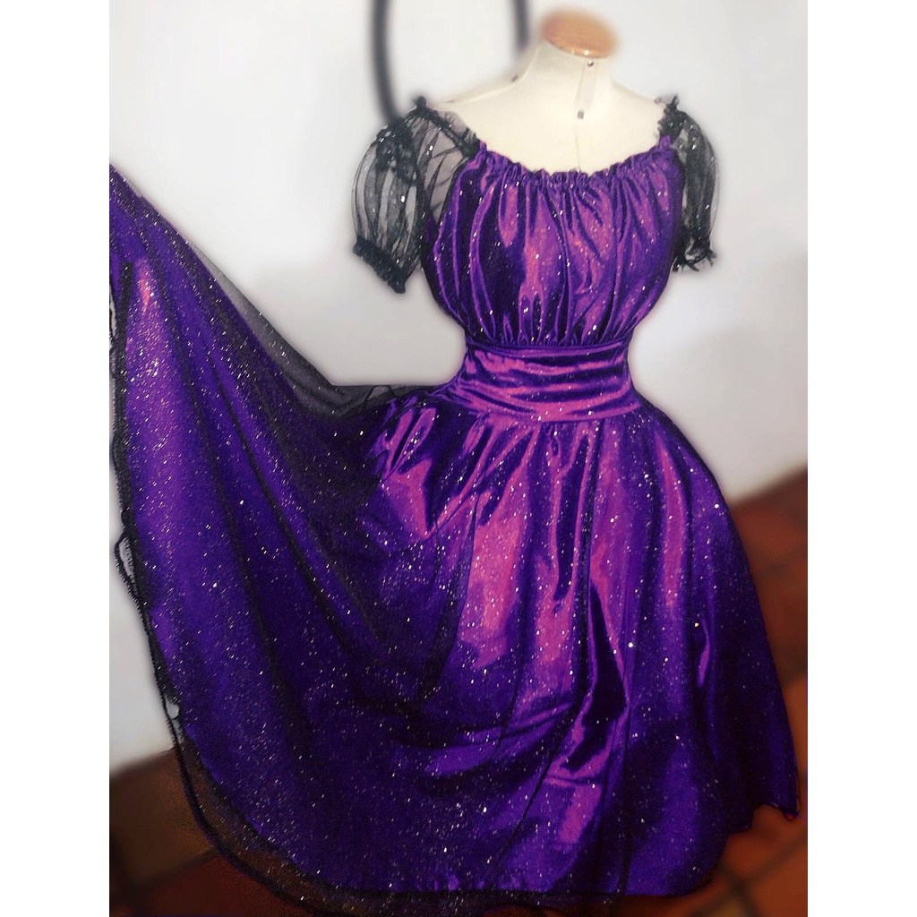 CONJUNTO POMBAGIRA ROXO COM BRILHO