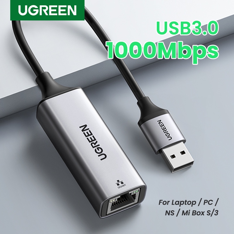 Adaptador de Ethernet UGREEN USB 3 0 / Cartão de Rede para RJ45 Lan