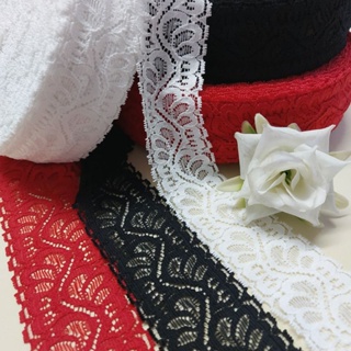 Renda Elástica LJ-22 5cm de largura Armarinho Pacote com 5, 15 e 25metros Lingerie e Artesanato em Oferta na Shopee
