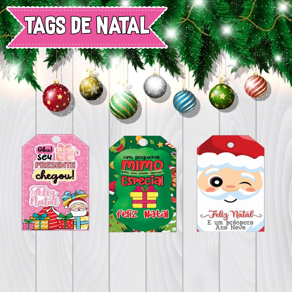 Kit de 25 Tags - Etiquetas - Feliz Natal - Boas Festas - Lembrancinhas |  Shopee Brasil