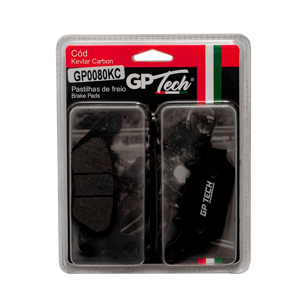 PASTILHA FREIO GP TECH 0080KC (D) FACTOR 125 / CRYPTON 115 / FAZER 150 / (T) NMAX 160 em Oferta na Shopee