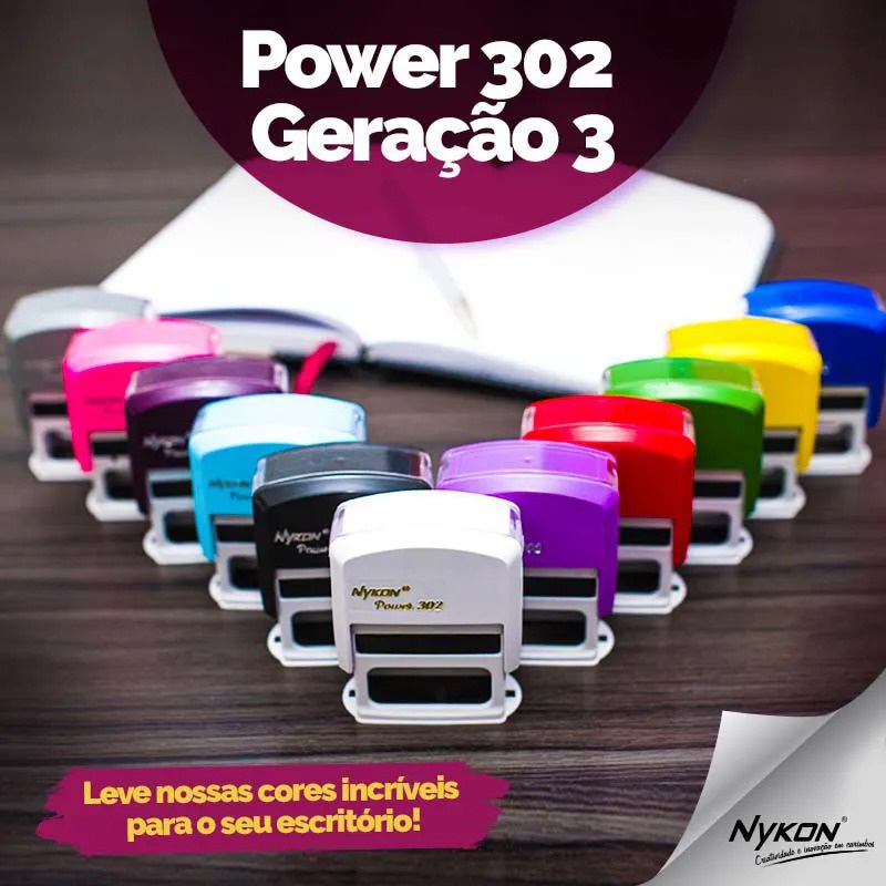 Carimbo Automático - Personalizados Nykon 302 em Oferta na Shopee