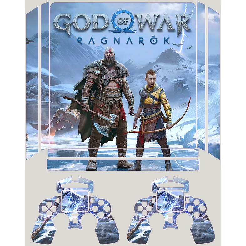 Skin Adesiva PS4 Slim - God Of War Ragnarok
