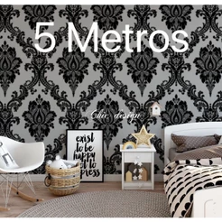 Papel de Parede 3D 5 METROS x 45CM Adesivo Autocolante para Sala, Quarto