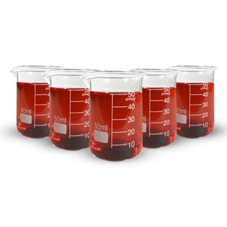 Kit 5 Becker Bequer Graduado de Vidro 50ml