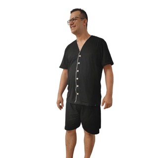 Pijama Americano Masculino Verão com Botões tamanhos P ao G3 Pijama Pos operatorio