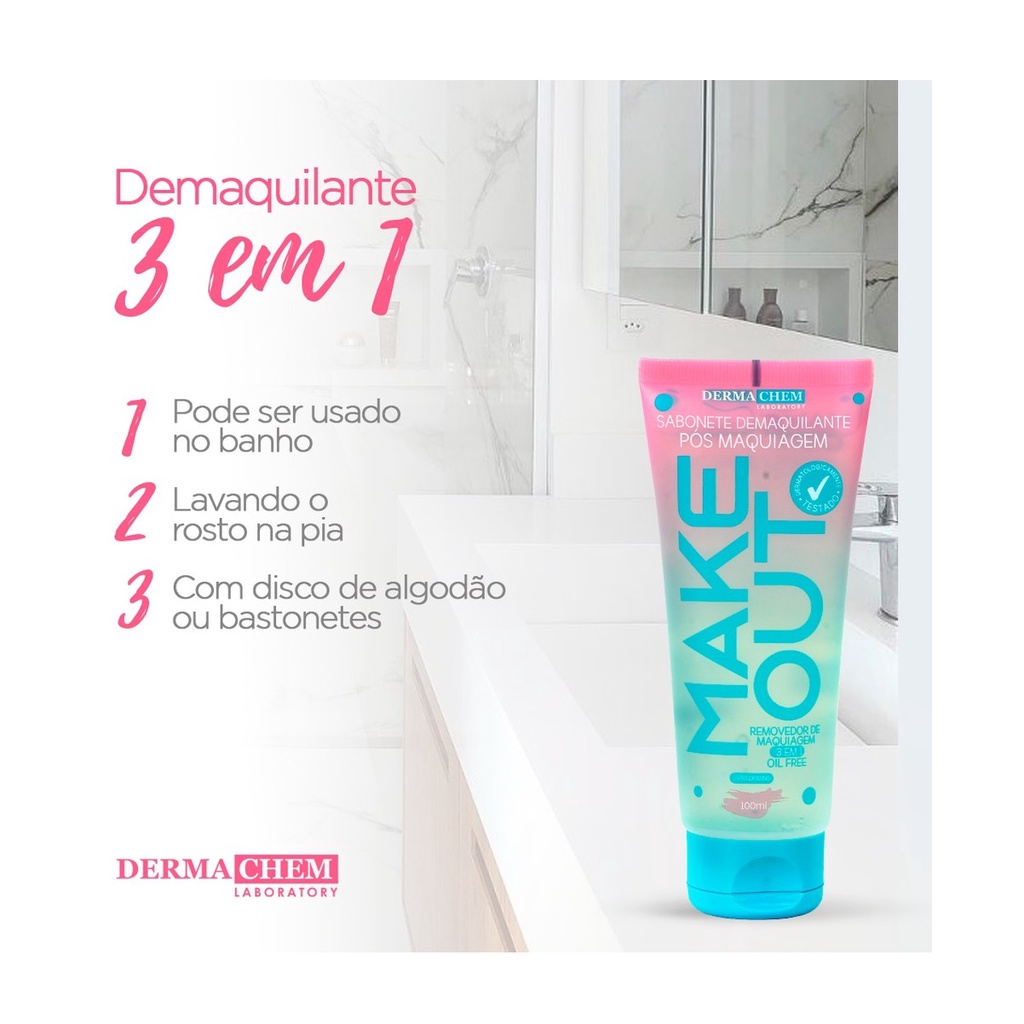 Sabonete Demaquilante Pós Maquiagem - Dermachem 100ml