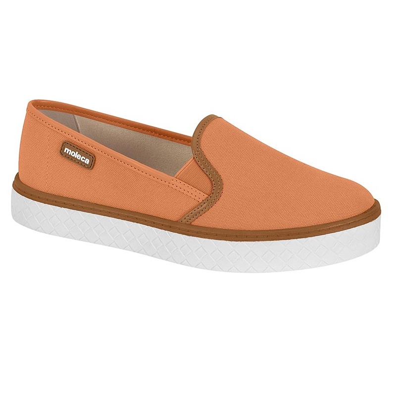 Tênis Slip On Feminino Casual Moleca Plataforma Iate Sem Cadarço Liso Sola Alta Original - 5712.204 Envio Imediato Oportunidade
