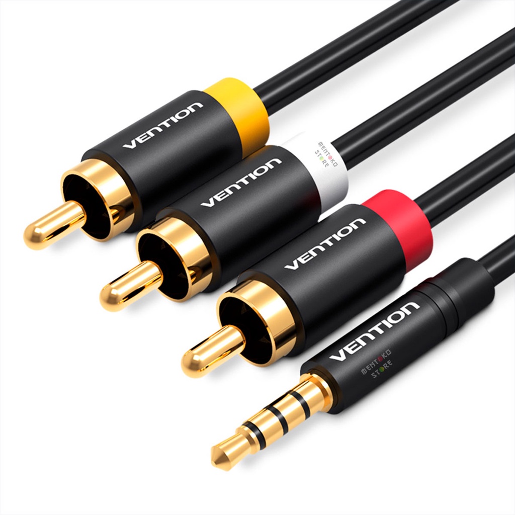 Cabo Audio e Video P3 Para Rca Receptor Av In Tv 2m Vention