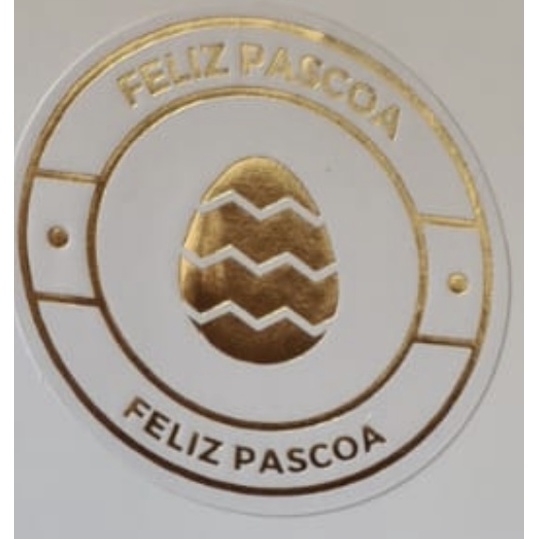 50 Etiquetas Feliz Páscoa Ouro Cod-1067 (Ms) - Stationery