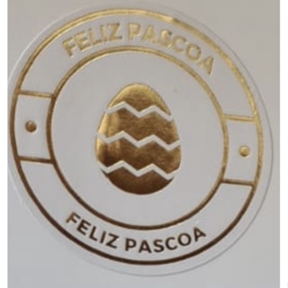 50 Etiquetas Feliz Páscoa Ouro Cod-1067 (Ms) em Oferta na Shopee