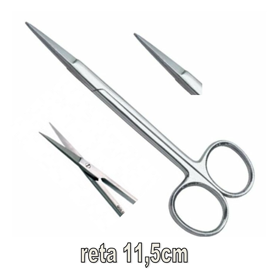 Tesoura Iris Reta 11,5cm Cirúrgica em Oferta na Shopee