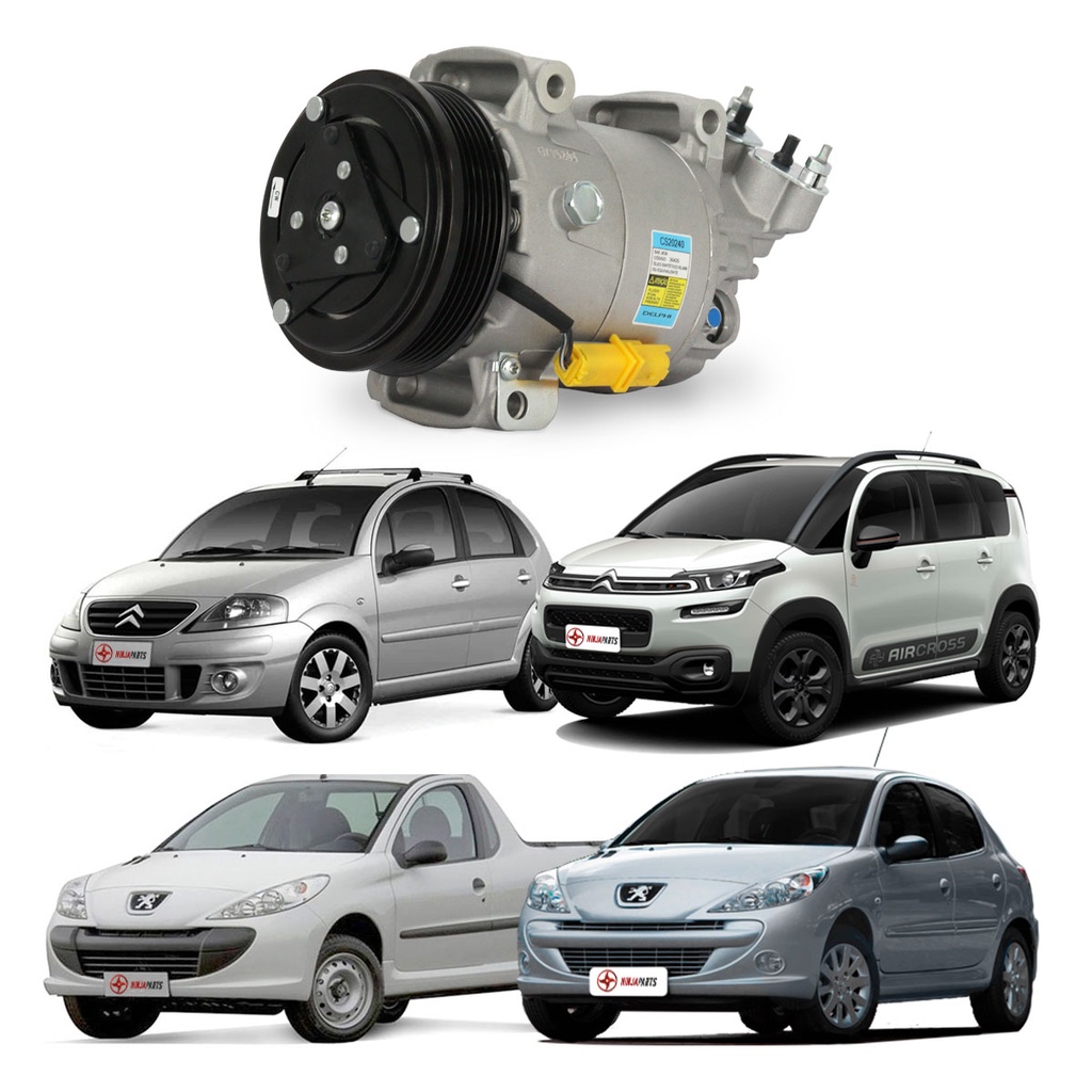 Compressor Ar Condicionado Citroen C3 Aircross Pegeout 206 207 Hoggar Delphi Original Novo em Oferta na Shopee