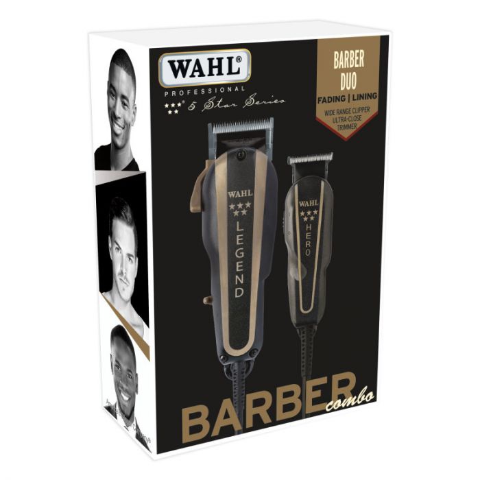 Kit Barber Combo Duo Legend V9000 e Hero Barber Duo Máquina maquina cortar cabelo Wahl