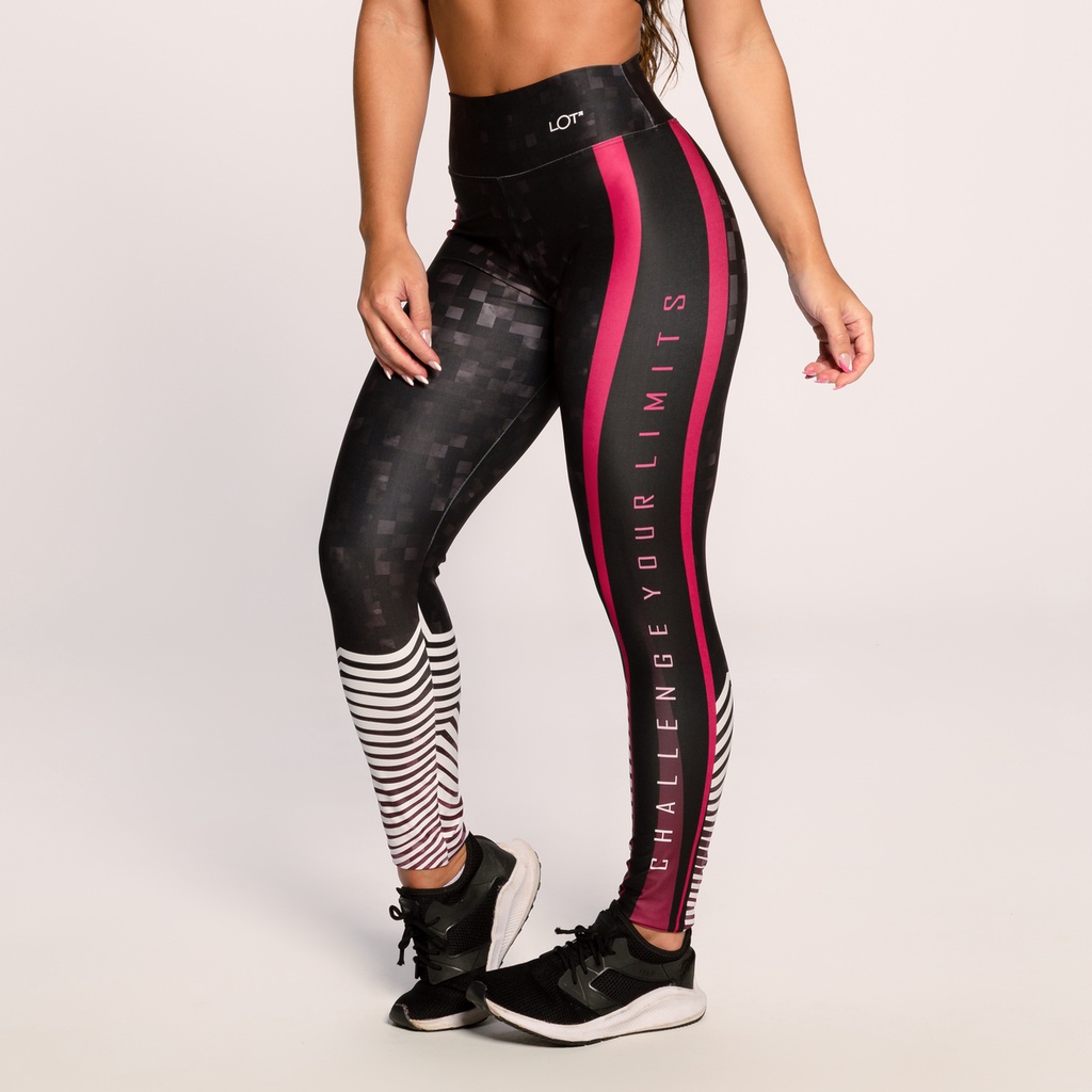 Calça Legging Suplex Estampada Academia Feminina Fitness Challenge