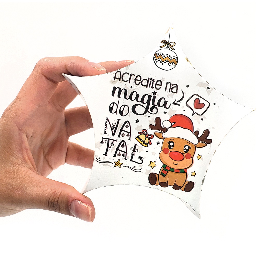 20 Caixa estrela - Especial Natal - Para lembrancinhas, Bijus, Pão de mel,  Brownie, Palha Italiana, Bombons. | Shopee Brasil